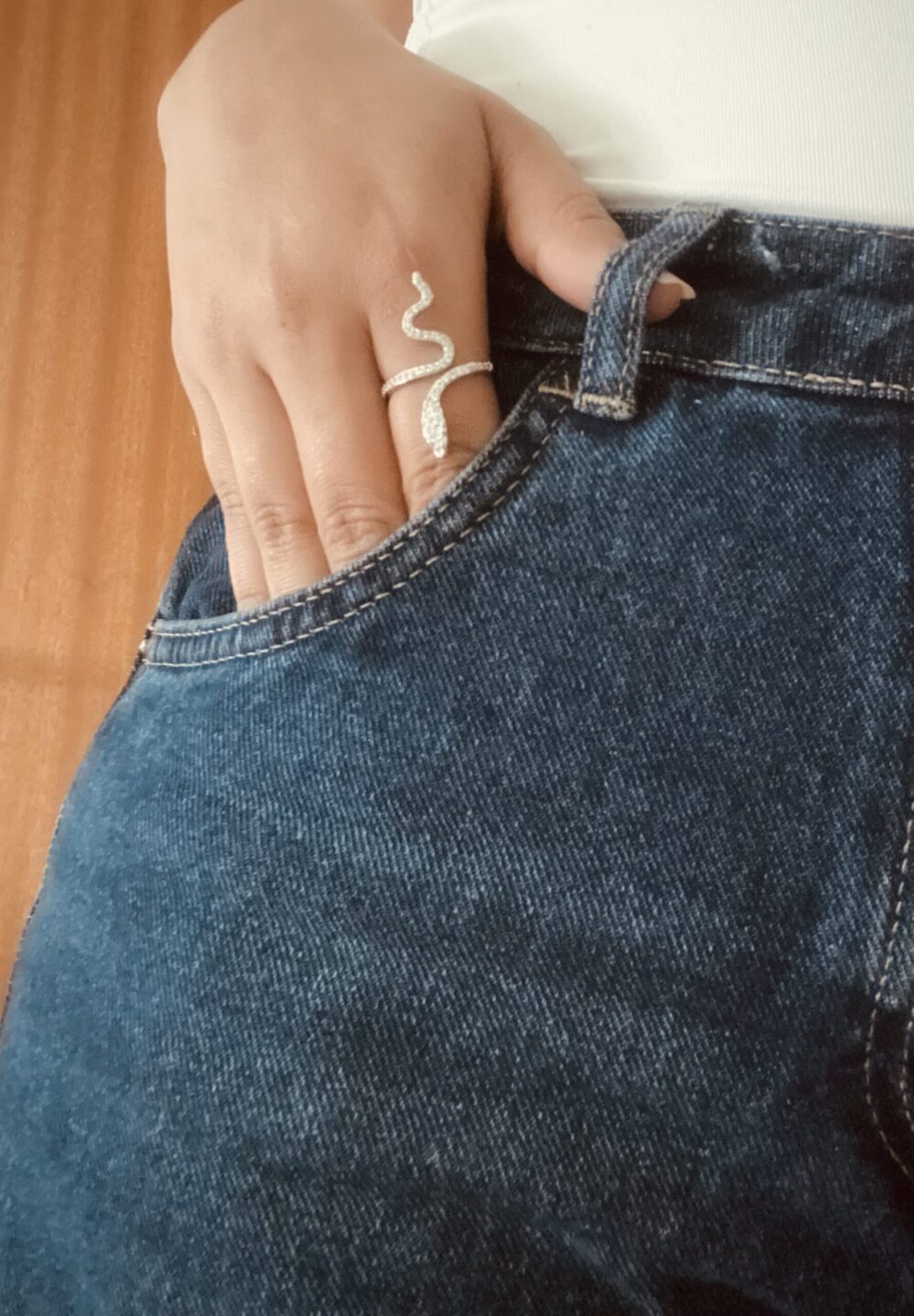 Bague Serpent Argentée – Image 2