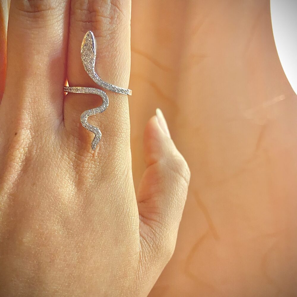 Bague Serpent Argentée