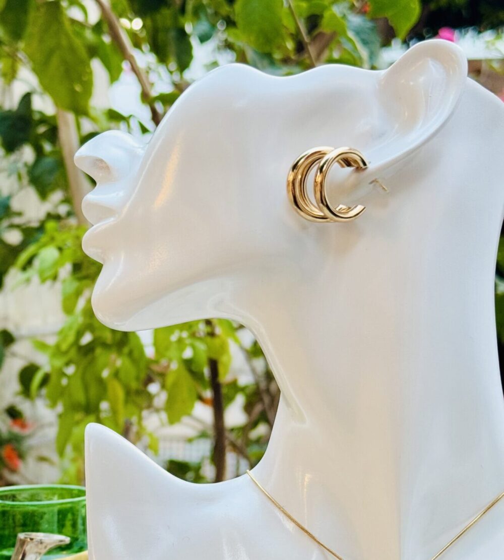 Boucles d'oreilles Triple Anneaux – Image 2