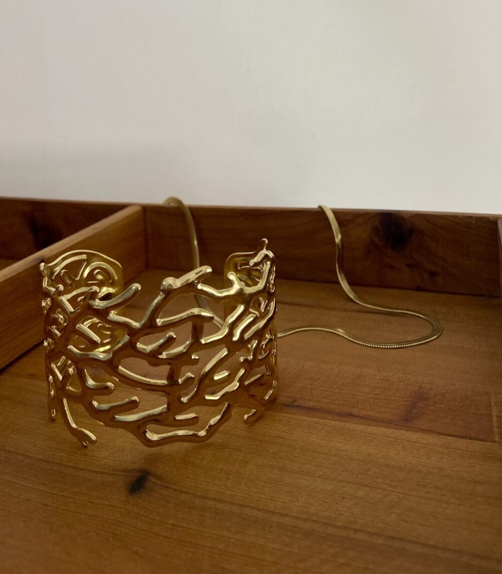Bracelet manchette Corail