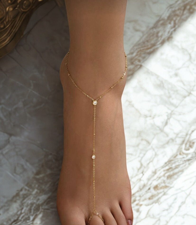 Bracelet Cheville avec bague