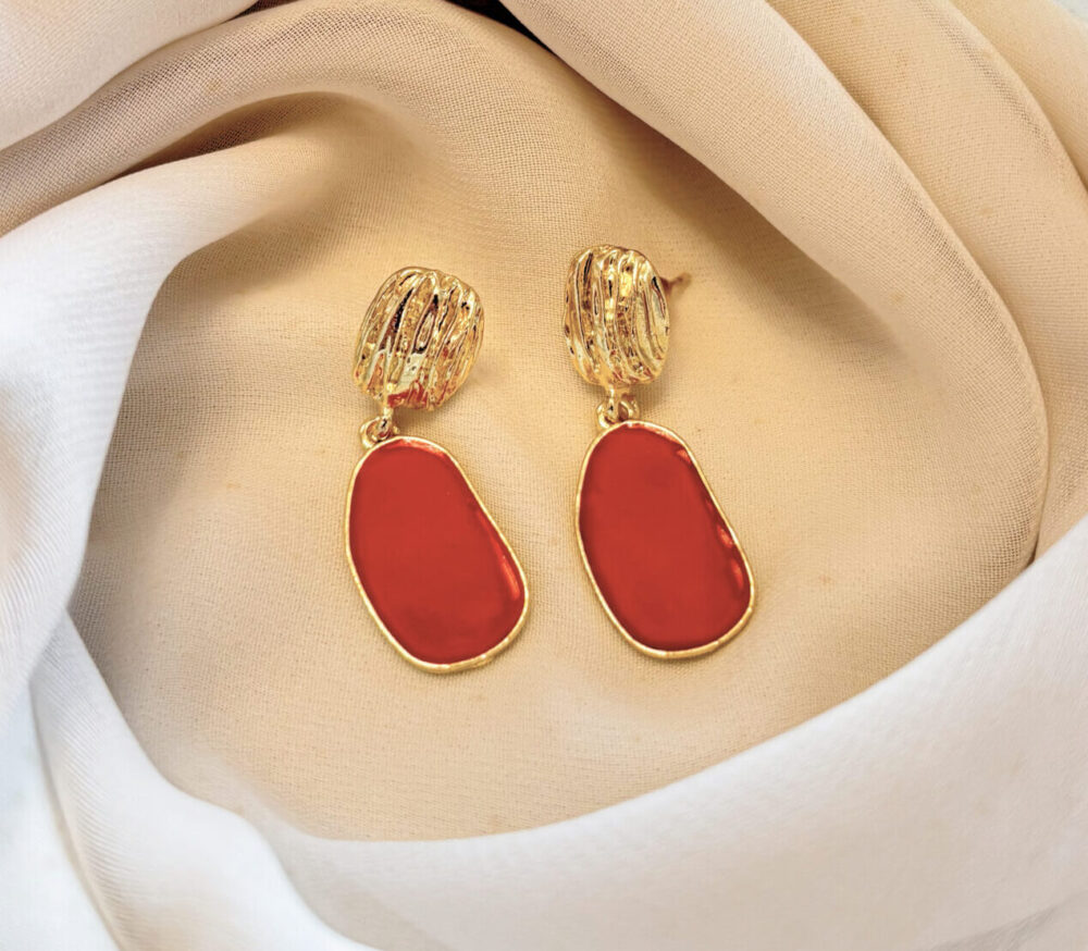 Boucles d'oreilles Bordeaux