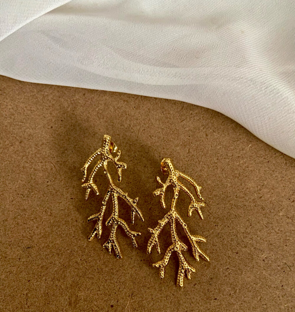 Boucles d'oreilles Corail
