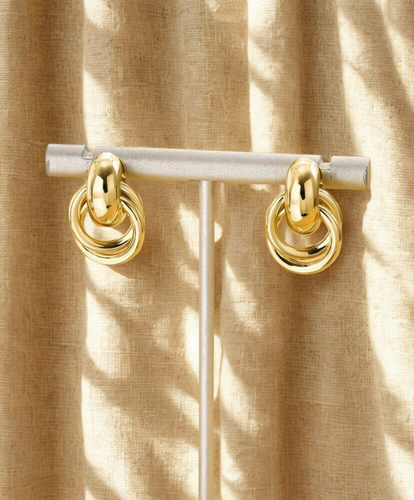Boucles d'oreilles Nœud d'or